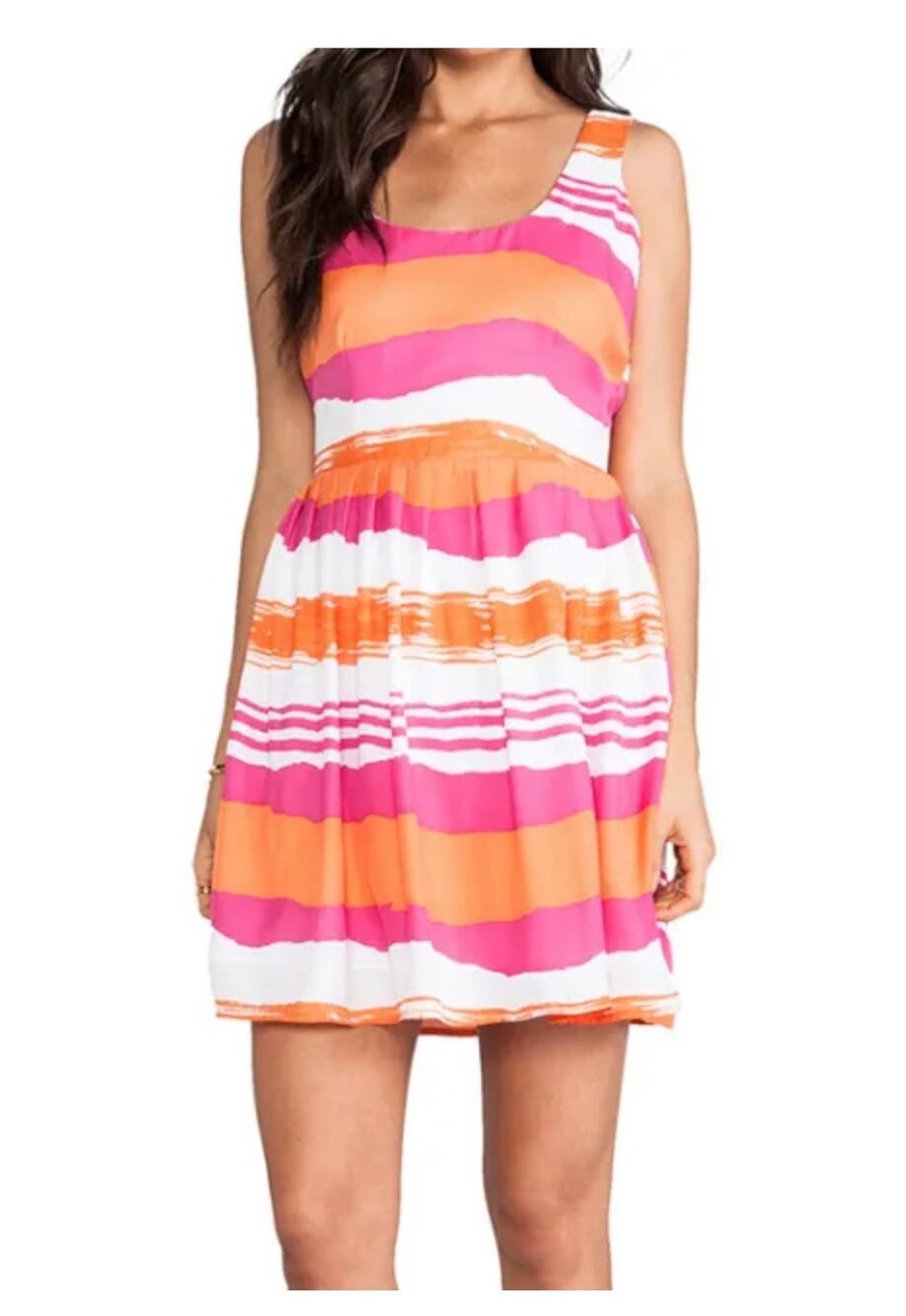 Jack by BB Dakota Jamband Wave Printed Scoop Neck Tank Mini Dress